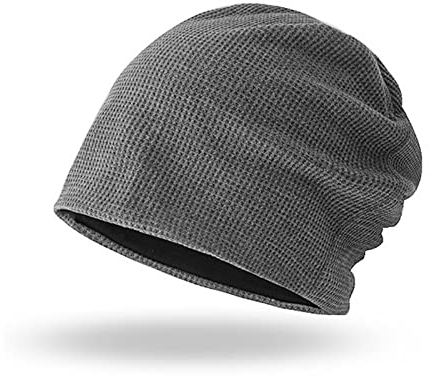 LOTWY Damen Slouchy Beanie Mütze Baggy Knit Skull Cap Dünn Soft Beanies Cap Trendy Kopfbedeckung für Herren, grau, Einheitsgr��e