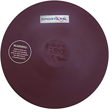 SPORTAXIS Gummi-Diskuswurf, Vollgummi-Konstruktion, ideal für Leichtathletik-Training, braun, 1,6 kg, verbessern Sie Ihre Diskuswerffähigkeiten – ideal für High School & College Werfer