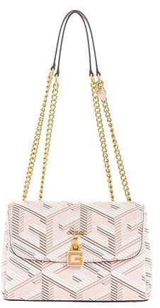 GUESS Damen Montreal Covertible Flap Umhängetasche, Crossbody, Pale Rose Logo