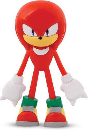 Bend-Ems Sonic The Hedgehog Knuckles Figure - Poseable & Bendable Action Figure for Kids & Collectors