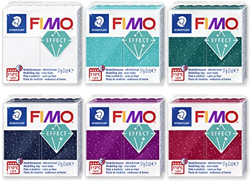 FIMO Soft Polymer Oven Bake Modelling Clay - 57g Blocks - Set of 6 - Galaxy Colours
