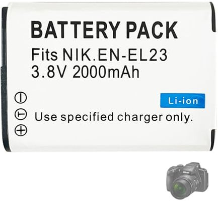 Aousavo EN-EL23 Batterie de rechange compatible avec Nikon Coolpix B700, P600, P610, P610s, P900, P900s, S810c