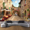 GIVLWF Papier Peint Panoramique de Flair Italien Européen 3D Paysage Vue Sur La Rue Déco de La Maison - pour Salon Chambre D'enfant Décoration Murale 400 x 280 cm