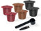 Dosettes de café réutilisables compatibles avec N espresso OriginalLine, capsules de café rechargeables BENFUCHEN pour N espresso OriginalLine, 2 noires + 2 rouges + 2 brunes