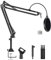 QuadCast Mic Arm,Overhead Boom Arm Microphone Stand Desk Mount with Adapter Pop Filter High Profile for HyperX S Quadcast Blue Yeti Shure SM7B Rode Razer Seiren Mini SoloCast Elgato Wave, Fifine Mics