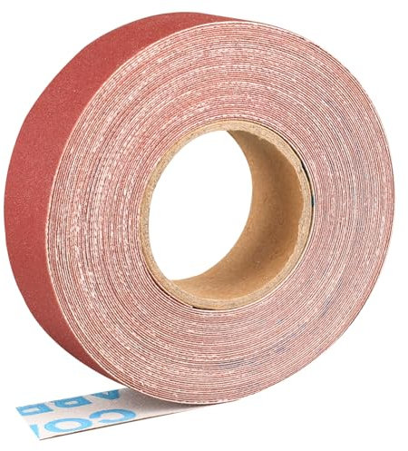 Shineboc-Schleifpapierrolle 2,5 cm x 10 m, Aluminiumoxid-Schleifpapier der Körnung 400, geeignet zum Schleifen, Holz, Möbelbearbeitung, Edelstahl und Karosseriebearbeitung