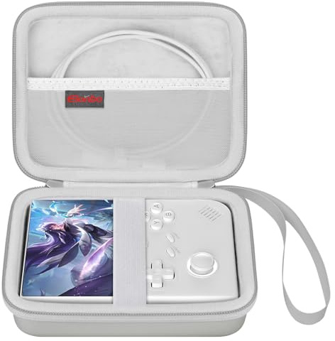 Elonbo Valise pour amberlit RG405V Vintage Console de Jeu Portable, Vertical Edition Android Vintage Handheld Game Voyage Sac de Rangement Rack, Gris