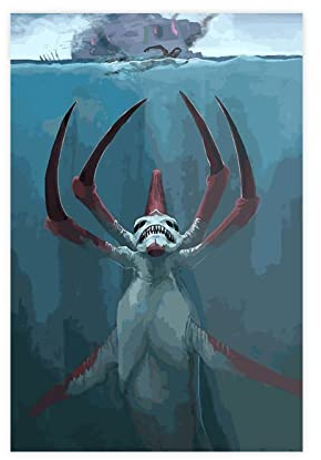 OakiTa Classic Subnautica Poster 10 Leinwand Poster Wandkunst Dekor Druck Bild Gemälde für Wohnzimmer Schlafzimmer Dekoration ungerahmt 30 x 45 cm