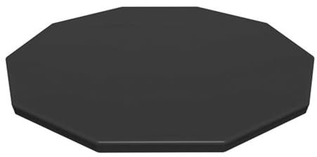 Bestway Flowclear Bâche ronde en PVC de 3 m pour piscine hors sol avec trous de drainage et cordes d'arrimage sécurisées, noir (housse uniquement)