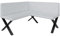 FURNISTAR Eckbank Akiko Metal X - Eckbankgruppe für Ihrem Esszimmer, Küche modern, Sitzecke, Essecke. Perfekt für Küche, Büro und Rezeption. Solide und Starke Verarbeitung. (130x130-Soft17)