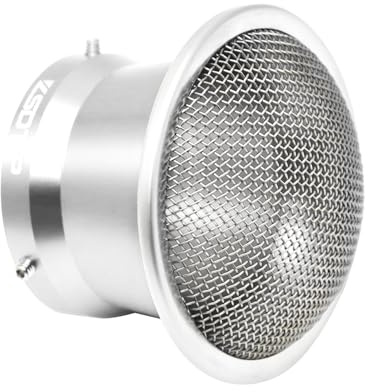 Vergaser-Luftfilter, sauberer Ansaugstutzen, 50 mm, CNC-Aluminiumlegierung mit SUS304-Netz für PWx 21–30 mm PE28–30 mm Vergaser, Moped, Pit Dirt Bike, ATV, Scooter (silber, 50 mm kurz)