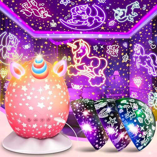 iKidiki Jouet Licorne Fille 2 3 4 5 6 7 8 Ans, Veilleuse Enfant Projecteur Ciel Etoile Veilleuse Licorne pour Enfants Licorne Jouets pour Filles 3 4 8 6 7 8 Ans Cadeaux Licorne pour Filles 2-9 Ans
