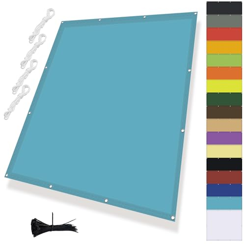 MENGH Sonnenschirm Segel,Balkonbespannung mit ösen,Sonnensegel Wasserdicht mit ösen,Sonnenschutz Rechter Winkel Schutzfür Gartenanlagen, Camping und Freizeit Blau 1.7x3m