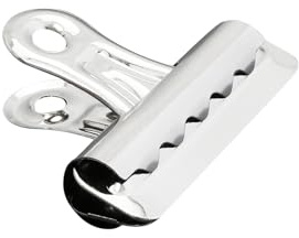 Aktenklammer, 54 x 44 mm, mit Bull Dog Clip, silber, 100 Stück