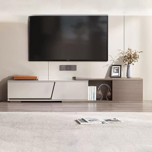 HOLGVE Mobile Porta TV A Scomparsa, Mobiletto TV in Legno, Mobile Televisore, per Soggiorno, Camera da Letto, Centro di Intrattenimento Moderno(Gray)