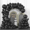 BIQIQI Luftballon Schwarz, 113 Stück BallonGirlande von 18 12 10 5 Zoll Luftballons Schwarz, Luftballons Hochzeit, Partydeko, Geburtstag Deko, Just Married Ballon