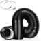 5m Aluminium PVC Ventilation Air Ducting with 2 Hose Clamps - Flexible Vent Hose Pipe for Extractor Fan, Hydroponics, 6in (150mm)