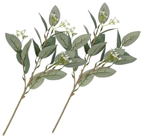 STOBAZA 8stücke Künstliche Olivenzweige Naturgetreue Dekoration Für Tisch Hochzeit Büro Garten Realistische Kunststoffpflanzen Mit Klarer Blattstruktur Und Gleichmäßiger Farbverlauf