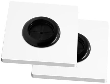 Uonlytech Lot De 2 Cache-câbles Muraux Ronds Plaque De En Caoutchouc Installation Rapide Pour Câbles Basse Tension Passe-câbles Cache-fils Tv Home Cinéma