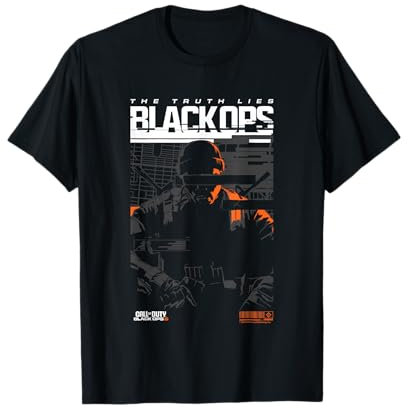 Call Of Duty The Truth Lies Black ops Silhouette Chest Logo T-Shirt