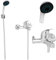 Yoka Home - Badewannenarmatur mit Handbrause - Duscharmatur Wasserhahn für Badewanne Mischbatterie mit Schlauch - Wannenarmatur - Wandmontage - Chrom
