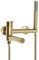 Robinet de baignoire doré avec douchette à main, robinet de baignoire mural avec tuyau, ensemble de douche avec couvercles de base ronds, robinet de baignoire pour maisons de salle de bain