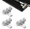 WUSJCOF 3 Pcs Pen Holder with 3 holes, Double Metal Pocket Clip, Ideal for Home, Office, Doctors, Nurses (Silver)