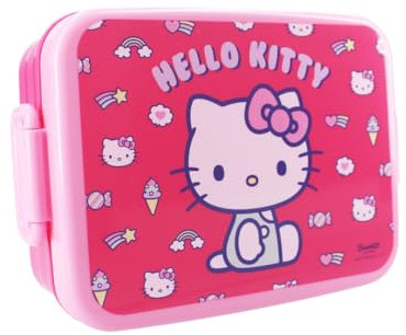 My sweety pop Hello Kitty - Caja de merienda para niños, guarderías, escuelas, vacaciones, comida de 16 cm, idea de regalo, color rosa
