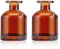 DEARBAG 2 Stück Schwarz Glasdiffusorflaschen Set, 150ml Matte Glasflaschen für Raumduft Diffusor, Leere Diffusorflasche Glas Diffusor Flaschen Behälter für Ätherische Öle Aromatherapie (Brown)