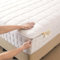 DSSHENGDS Coprimaterasso con Cerniera，Proteggi Materasso Personalizzabile Rivestimento，Trapuntato Cinque Lati Lavabile Imbottito Lenzuolo -White- 160x200+30cm