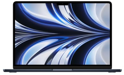 Apple MacBook Air 2022, M2 Chip mit 8-Core CPU und 10-Core GPU (13-Zoll, 24GB RAM, 2TB SSD-Speicher) QWERTZ Deutsch Mitternacht (Generalüberholt)