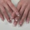 Almond French False Nails, 24Pcs Pink Press on Nails with Bowknot Heart Pattern, Removable Glue-on Stick on Nails Acrylic Full Cover Fake Nail Accessories for Women Girls Nail Art Manicure