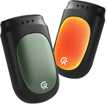 Hand Warmers Rechargeable 2-Pack, AI Electric Handwarmers 3-Level Heat Up to 14H, Magnetic USB Heater, Battery Indicator, Ultra Thin Light Portable for Outdoor, Golf, Camping& Cold Weather Gifts