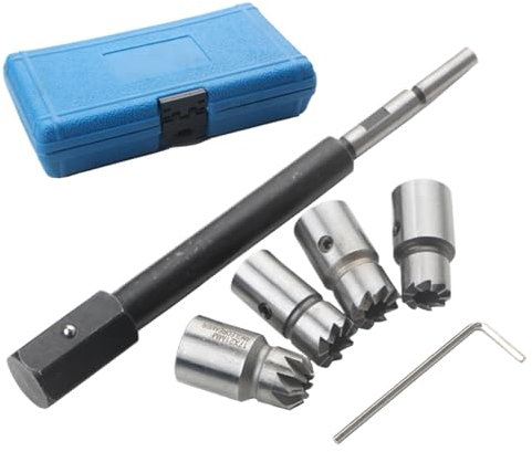 6 Piezas de Kit de Limpieza de Asiento y Eje de inyector, Herramienta para Sello de Boquilla de inyección, Juego de Limpieza de de Acceso de inyector, Juego de Herramientas universales de limpiez