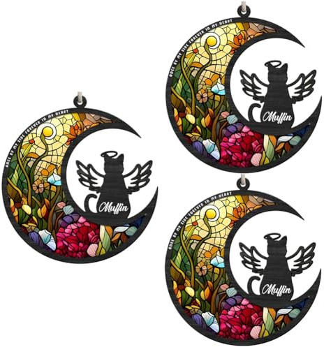 Flaroey Pet Acrylic Disc Viewed From the Moon, Porch Decorations Pet Sympathy Gift to Commemorate Loss