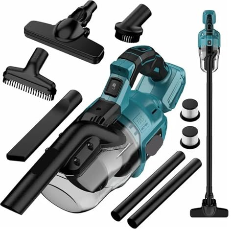 Kompatibel mit Makita 18V Akku-Handstaubsauger - Mit 6 Rohren + 2 Filtern (Akku Nicht im Lieferumfang enthalten)