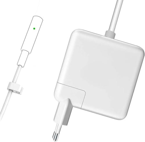 Chargeur Mac Pro 60W Mags Safe 1 Compatible avec Mac Pro 13 15 Pouces 2009 2010 2011 2012à Mi-2012, Chargeur en L-Tip Magnétique pour A1212 A1286 A1278 A1181 etc