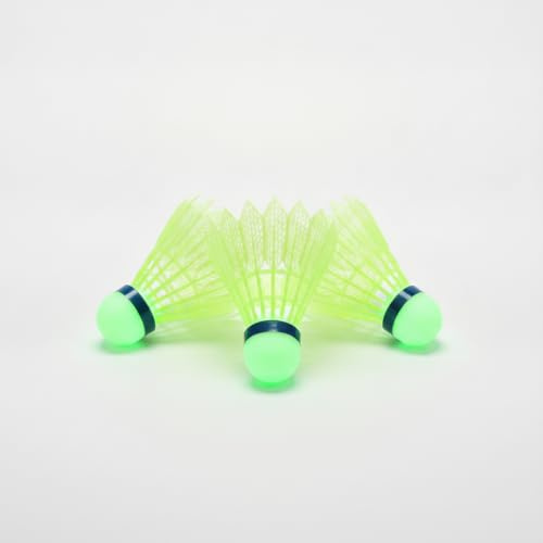 SiaBiced Leuchtende LED Federbälle für Outdoor Badminton – Robuste Federball Bälle, ideal für Wind