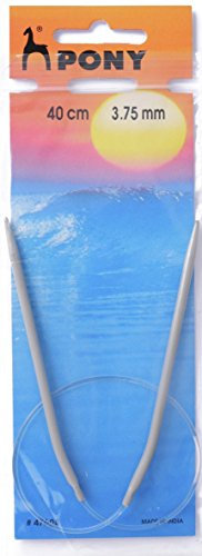Pony Rundstricknadeln / Stricknadeln aus Metall, 40 cm lang - Stärke 3,75 mm