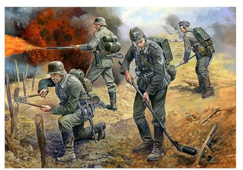 Zvezda 1:72 WWII German Storm Pioneer Model Kit, Plastic Kit, Assembly Kit, Detailed Replica, Unpainted ZVE-6110