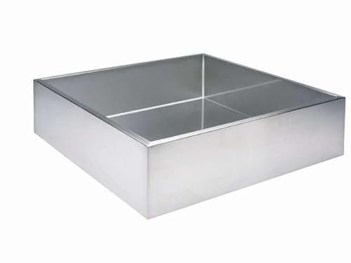 Primrose 60cm Square Stainless Steel Water Feature Fountain Reservoir Container 72L