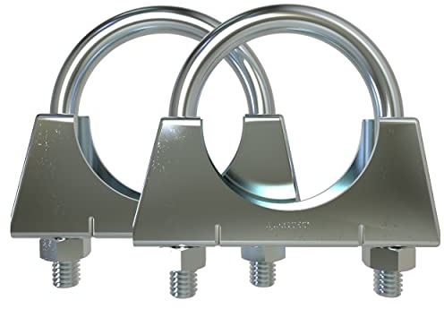 Exhaust U Bolt Clamp M8 Pipe Clamps Ø 80 mm 2 pcs