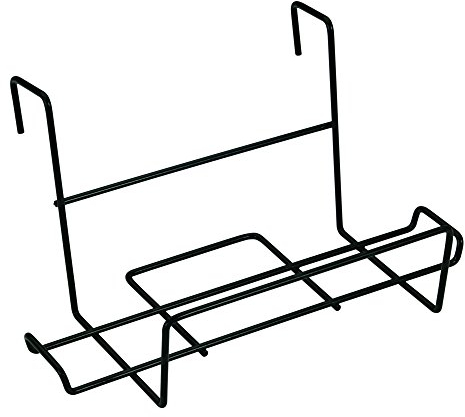 Sauvic Supporto per fioriera acciaio plastificato nero 60x18 cm