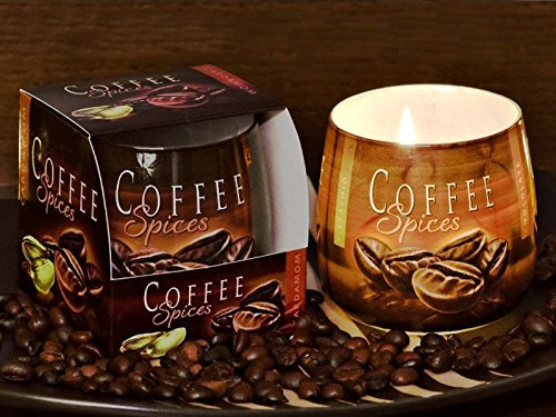 COFFEE SPICES Duftkerze im Deko Glas in verschiedenen Duftvarianten, Brenndauer: 30h