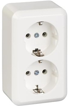 Elso 395404 AP-Steckdose 2fach 16A CONTURA reinweiss Steckd. 2-Fach.16A.SKL Con rw