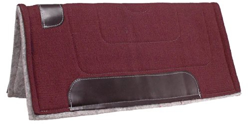 Tough1 Ottawa Saddle Pad - Heavy Felt Lined - Burgundy