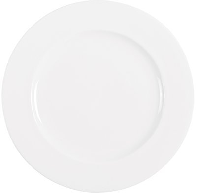 Bitossi Home Set di 6 Piatti Piani in Bone China, Linea Federica, Bianco