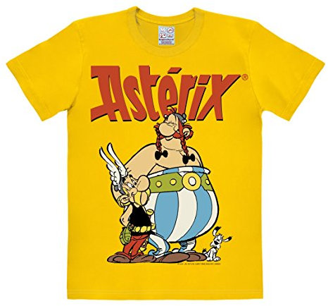 Logoshirt® Astérix Le Gaulois I Astérix et Obélix I T-Shirt imprimé I Femme & Homme I Manches Courtes I Jaune (041) I Design Original sous Licence I Taille XXL