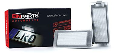 EinParts Kennzeichenbeleuchtung EP48 Canbus 6000K für Clio III 3D/5D 2005-2012 Master II 2003-2010 Megane II/III Kombi 2006-Heute Laguna II/III 5D 2005-Heute Vel Satis Twingo II Trafic III