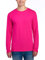 Jerzees Men's Dri-Power Cotton Blend Long Sleeve Tees, Moisture Wicking, Odor Protection, UPF 30+, Sizes S-3x, Cyber Pink, 3XL